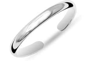 LeCalla 925 Sterling Silver Toe Rings for Women | Minimalist Classic Toe-Rings for Gifting Simple Open Adjustable Toe Band Ri