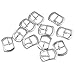 Souarts Silver Tone Color Metal Shoe Buckle Accessory Haberdashery Embellishment Findings Pack of 30pcs