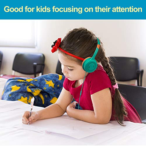 HUOTO Kids Headphones,Wired Headphone Children Girls Boys Foldable Adjustable Stereo,3.5MM Jack On-Ear Headphone Earphones Headset for iPad Cellphones Computer MP3/4 Kindle Tablet with Mic (Green)