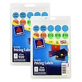 Avery Preprinted Removable Garage Sale Pricing Labels, 3/4, Round, Pack of 700
