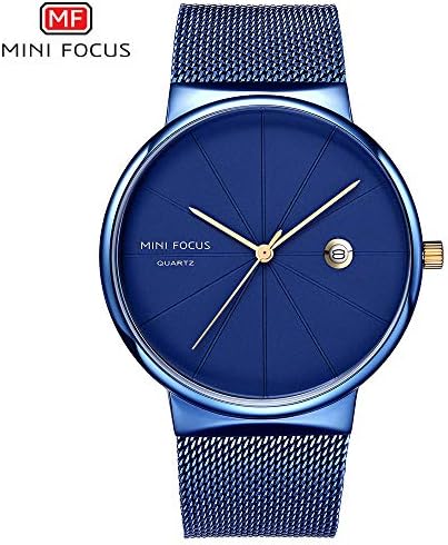 SJXIN Cool Stylish Mini Focus Watch Mini Focus Men's Quartz Watch MF0176G Stylish Thin Auto Date Men's Watch Fashion Watches