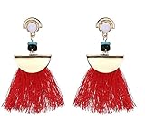 Fasker 2 Pairs Womens Bohemian Tassel Earring Tassel Dangle Stud Ethnic Earrings