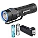 Olight S1A Baton 600 Lumens Rechargeable Single AA Compact EDC LED Flashlight with Lithium Iron AA battery, 14500 Rechargeable Battery & LumenTac Charger