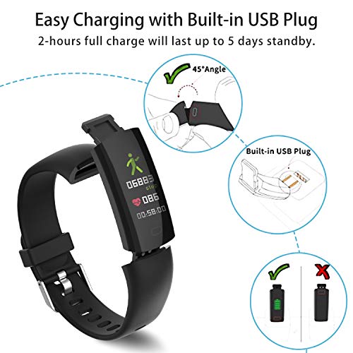 Bingofit Fitness Tracker, Slim Sports Activity Tracker Watch Heart Rate and Blood Pressure Monitor IP67 Waterproof Sleep… - Image 3