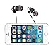 BYZ in Ear Headphones with Mic Wired Earbuds Black for MP3 Player