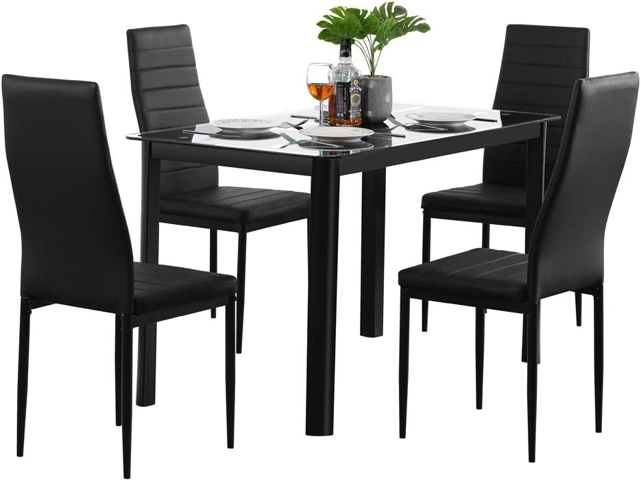 Best 4 Pcs Dinning Glass Table Set