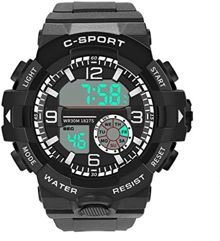 Watches for Men Hessimy Men's Digital Sports Watch LED Screen Large Face Military Watches and Waterproof Casual Luminous Electronics Watch Back Light Outdoor Simple Army Wrist Watch