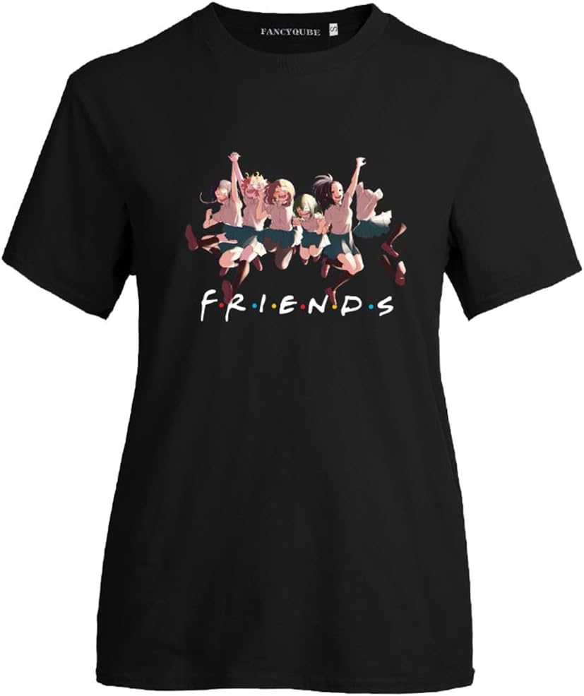 Peoria My Hero Academia T-Shirt, Japanese Anime Short-Sleeve Crewneck T-Shirts for Girls and Women