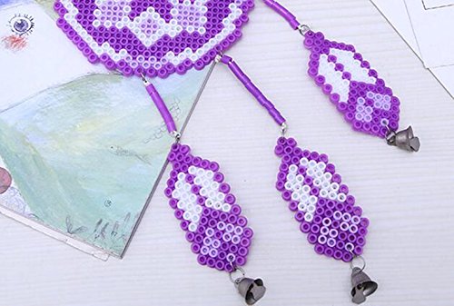 Perler Beads Fuse Beads Craft DIY-Tweezer,Peg Boards,Ironing Paper,Color Paper,Accessories-Jigsaw Puzzle Craft Windbell Christmas Gift(purple)