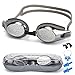 SIXBOX Swim Goggles leak free anti UV lens adjustable shoulder strap Triathlon Swimming Goggles Anti fog nose clip, Ear adult male, Female, Kids,Youth(Gray)
