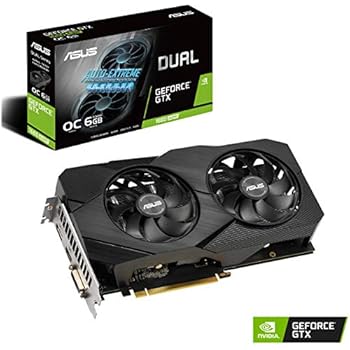 Asus GeForce GTX 1660 Super Overclocked 6GB Dual-Fan Evo Edition VR Ready HDMI DisplayPort DVI Graphics Card (DUAL-GTX1660S-O6G-EVO)
