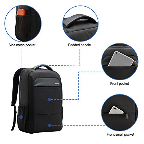 kopack Slim Laptop Backpack USB Port Waterproof Zipper Computer