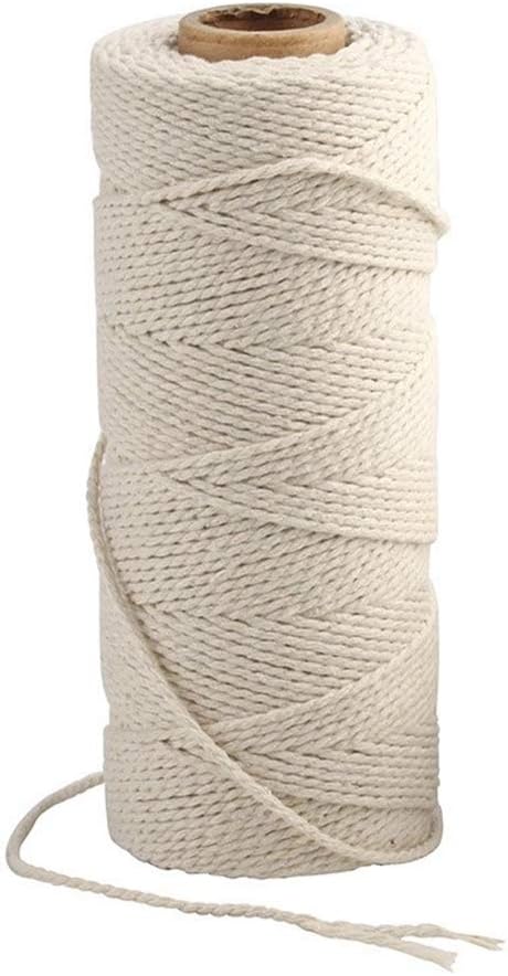 SSINI 2/3/4/5 mm Macrame Rope 100% Natural Beige Cotton Twisted Cord Hand Make DIY(3)