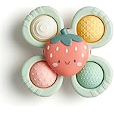 Itzy Ritzy Pop & Whirl – Fidget Spinner Travel & Bath Toy for Babies & Toddlers – Fidget w/Textured Silicone Popper to Develo