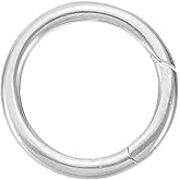PATIKIL 20mm Spring Round Circle Clip Pendant Clasp, Spring Ring Buckle Necklace Clasps and Closures Charm Clasp Necklace Bracelet Extender Connector for Jewelry Making, Silver