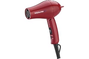 BaBylissPRO Tourmaline & Titanium Micro Travel Hairdryer with folding handle