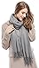 Women Solid Soft Cashmere Feel Shawl Wrap Scarf