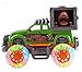 WolVol Off-Road SUV Jungle Dinosaur Car Toy with Lights and Sounds, Friction Powered - Release The Dinosaur from its Cage
