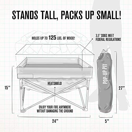Campfire Defender Protect Preserve Pop Up Fire Pit Portable 24