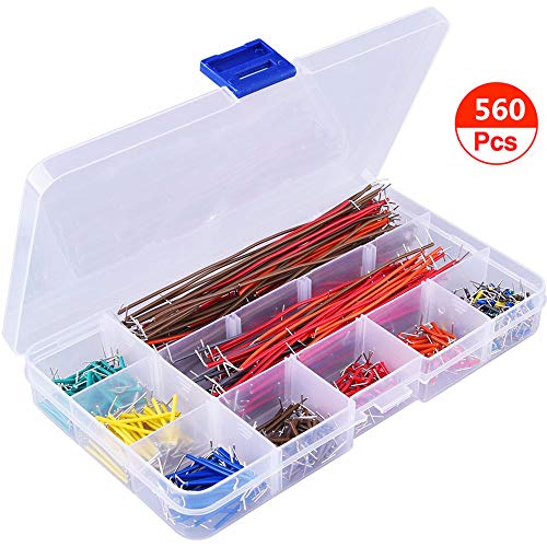 Organizer 560pcs Jumper Wire Kit 14 Lengths Assorted Preformed Breadboard Jumper Wire for Breadboard Prototyping Solder Circuits - Thumbnail 4