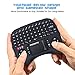 VicTsing 2.4GHz Mini Wireless Keyboard with Touchpad Mouse Below Designed, Long Battery Life, Handheld Remote Control Keyboard Perfect for Raspberry Pi 3/PC/Android TV Box/HTPC/X-Box -Black