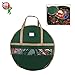 Wreath Storage Container - Canvas Bag with Clear Window and Handles Holds 48-Inch Artificial Wreath with Compartment for Ornaments by Elf Stor (Green)