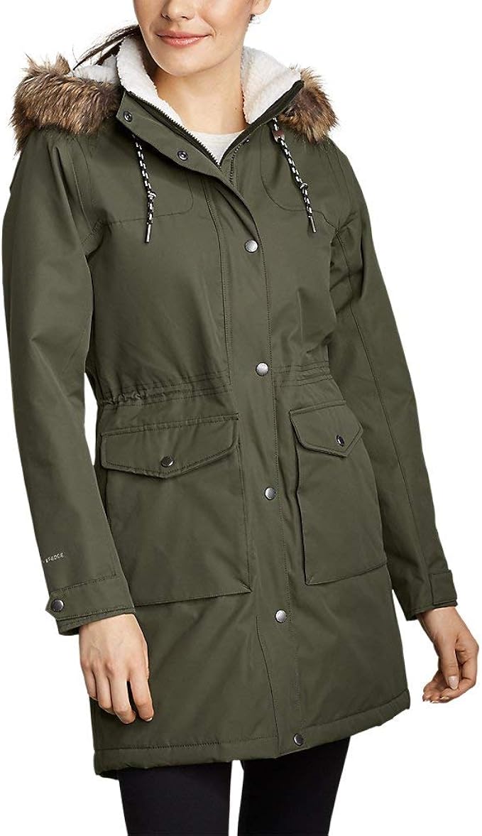 Eddie Bauer Women's Charly SherpaLined Parka, Dk Loden