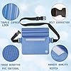 Waterproof-Waist-Pouch-by-Hydro-Gizmos-Large-Travel-Bag-with-Adjustable-Long-Waist-Strap-Buckle-Transparent-Blue-3-Zipper-Design–Lightweight-PVC-Touch-Screen-Sensitive-Keeps-Everything-Dry Waterproof-Waist-Pouch-by-Hydro-Gizmos-Large-Travel-Bag-with-Adjustable-Long-Waist-Strap-Buckle-Transparent-Blue-3-Zipper-Design–Lightweight-PVC-Touch-Screen-Sensitive-Keeps-Everything-Dry