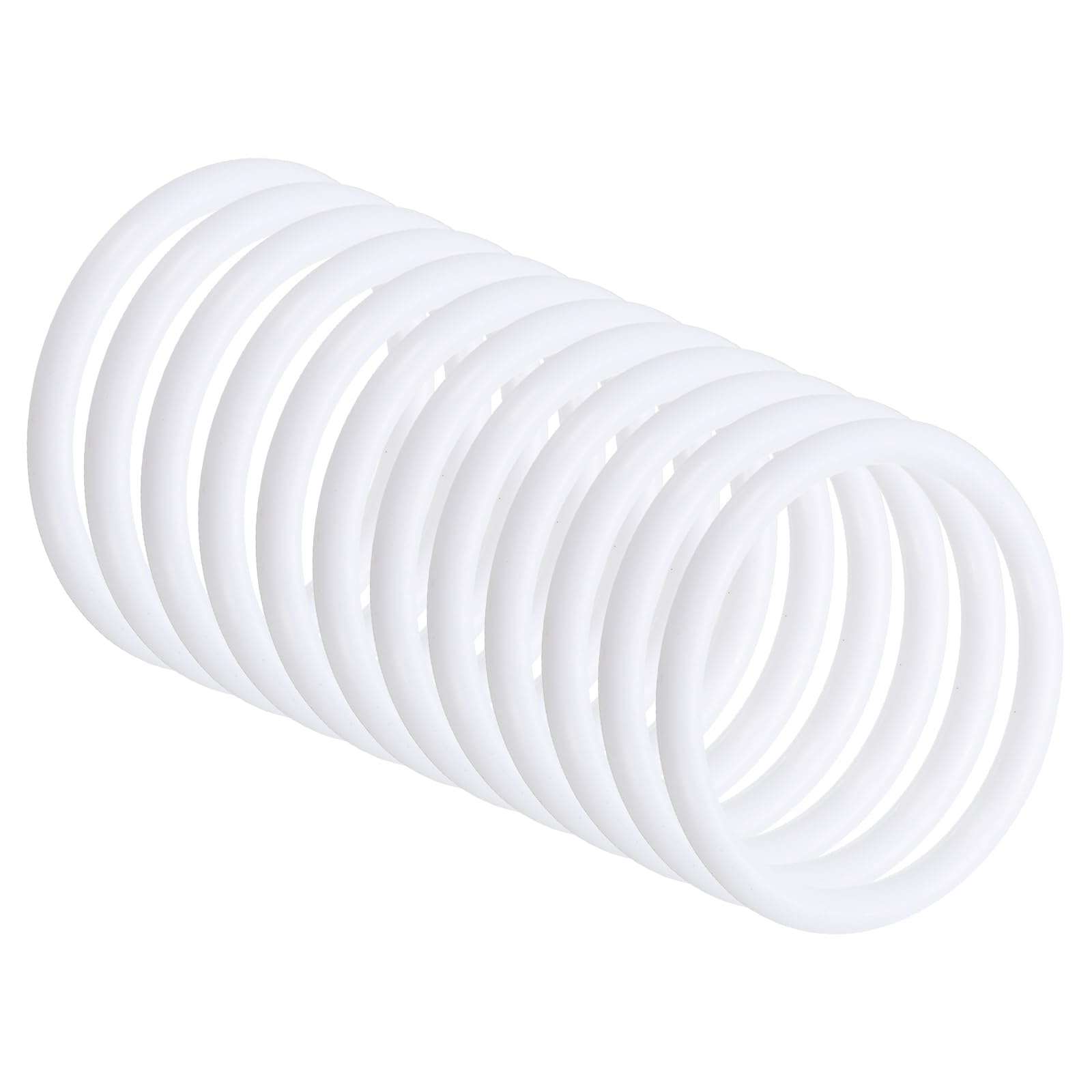 PATIKIL 2.4 Inch Dream Catcher Rings, 30 Pcs Plastic Macrame Wreath Floral Round Ring Hoop for Home Car DIY Craft Wedding Wall Hanging Decorations, White