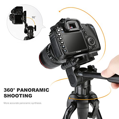 K&F Concept TL2023 Trepied Ultraleger Trepied Appareil Photo en Aluminium avec Sac Transport Hauter Maximum: 152cm trepied pour Camera DSLR Canon Nikon Sony Fujifilm Panasonic lumix Max: 3kg - Image 2