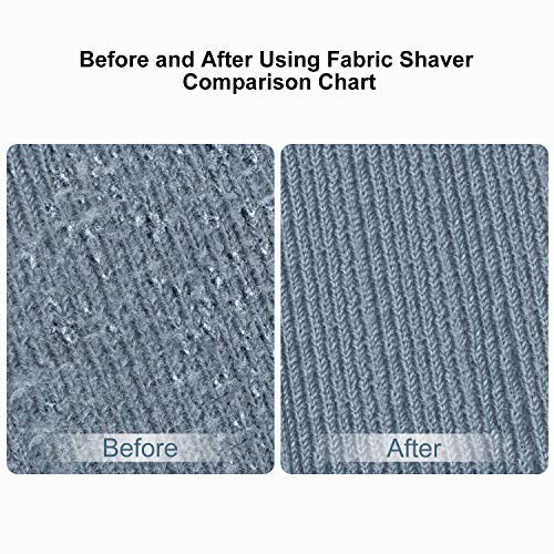 Orfeld Fabric Shaver, Lint Remover with Two Replaceable Blades & Removable bin, Best Lint Shaver for Cloths, Fabrics and Furniture, use with Batteries or Power Adapter (M, Black)