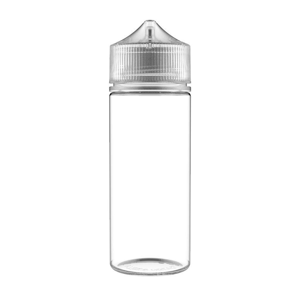 Chubby Gorilla V3 5x 120ml PET Bottles for E-Liquid - Dropper Bottles (Clear Bottle with Transparent Cap, 120 ml) โ image 1