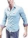 uxcell Men Contrast Color Long Sleeves Shirt