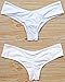 CFR Sexy Women's Bikini Bottom V Cheeky Ruched T-Back Ladies Swimsuit White,XL UPS Post