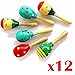 Dazzling Toys Maracas for Kids -12 Fiesta Party Decoration Maracas –Mini Wooden Maracas Baby Toy -Mexican Party Decorations -Toy Maracas Party Favors - Musical Instrument –Music Toys for Toddlers
