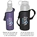 WaterVault Neoprene Bottle Holder, Adjustable Detachable Strap, Shoulder Sling & Hand Carrier - Purple Regular