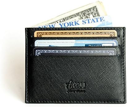 Saffiano leather RFID front pocket wallet from Axess (men's minimalist wallet)