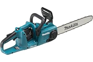 Makita 36V LXT Brushless 16" Rear Handle Chainsaw Outer Rotor Motor, Variable Speed with XPT Weather Protection, Toolless Cha
