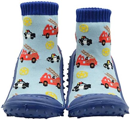 Skidders Baby Toddler Boys Grip with Rubber Soles Non-Slip Flexible Shoes