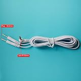 Vogueing Tool 1 Pair 120cm TENS Lead Wires 3.5mm Jack 2mm Pins White view 3