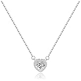 SLUYNZ 925 Sterling Silver CZ Love Choker Necklace for Women Teens Sweet Heart Pendant Necklace for Her Birthday Anniversary