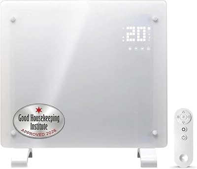 Devola Wifi Enabled Glass Panel Heater 500W White DVPW500WH