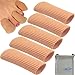 Chiroplax Toe Caps Sleeves Cushions Protectors Tubes Fabric & Gel Lining Finger Toe Separator for Bunion, Hammer Toe, Callus, Corn, Blister (Medium, 5 Pack)