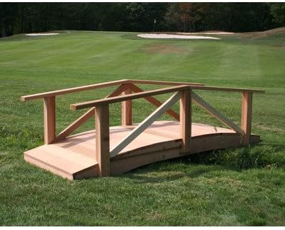Cedar Pearl River Garden Bridge Size: 12', Finish: White Stain