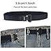 BUSIO Military Tactical Riggers Belt,Heavy Duty Utility Waist Belt with Nylon Webbing Strap,Universal Quick-release Metal Buckle Clip D-Ring Carabiner