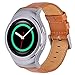 For Samsung Gear S2 Watch Band,TOROTOP Genuine Leather Replacement Band with Stainless Steel Connector for Samsung Gear S2 Sport Smart Watch Band SM-R720/R730(NOT FIT SM-R732)-Fits 6.3