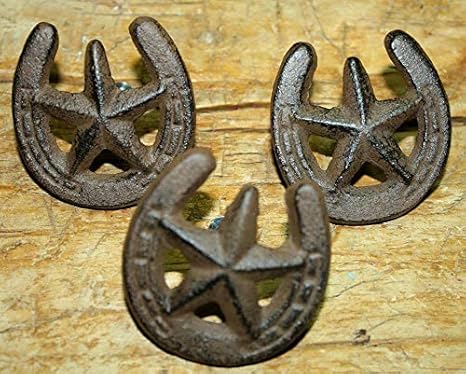 Amazon Com 6 Antique Style Horseshoe Star Drawer Pull Barn