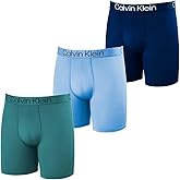 Calvin Klein Men's Boxer Brief Moisture Wicking, 3-pack (US, Alpha, Medium, Regular, Regular, Navy/Light Blue/Green)