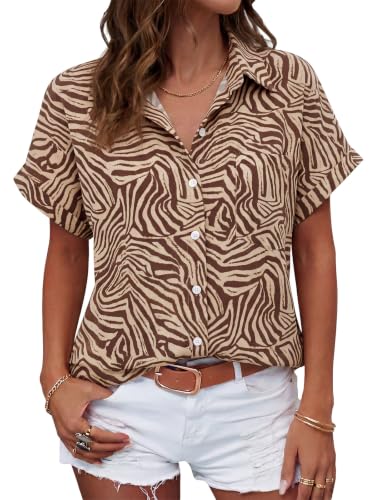 Beautife Leopard Print Collared Button Down Shirt