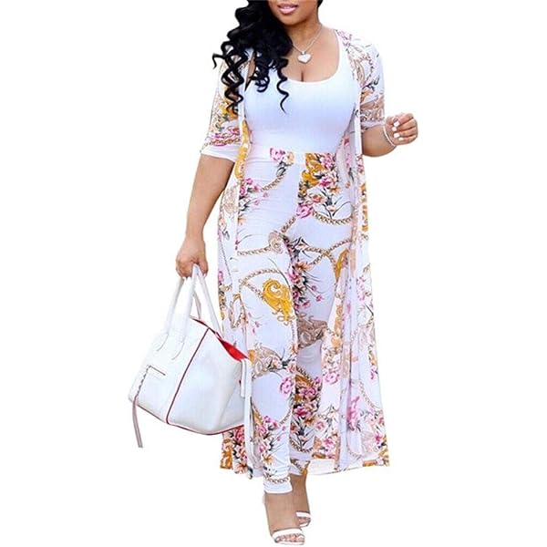Max2co Women 2 Piece Outfits Floral Long Sleeves Open Front Cardigan Cover  up with Leggings High Waist Long Pants Set Black S at Amazon Women's  Clothing store